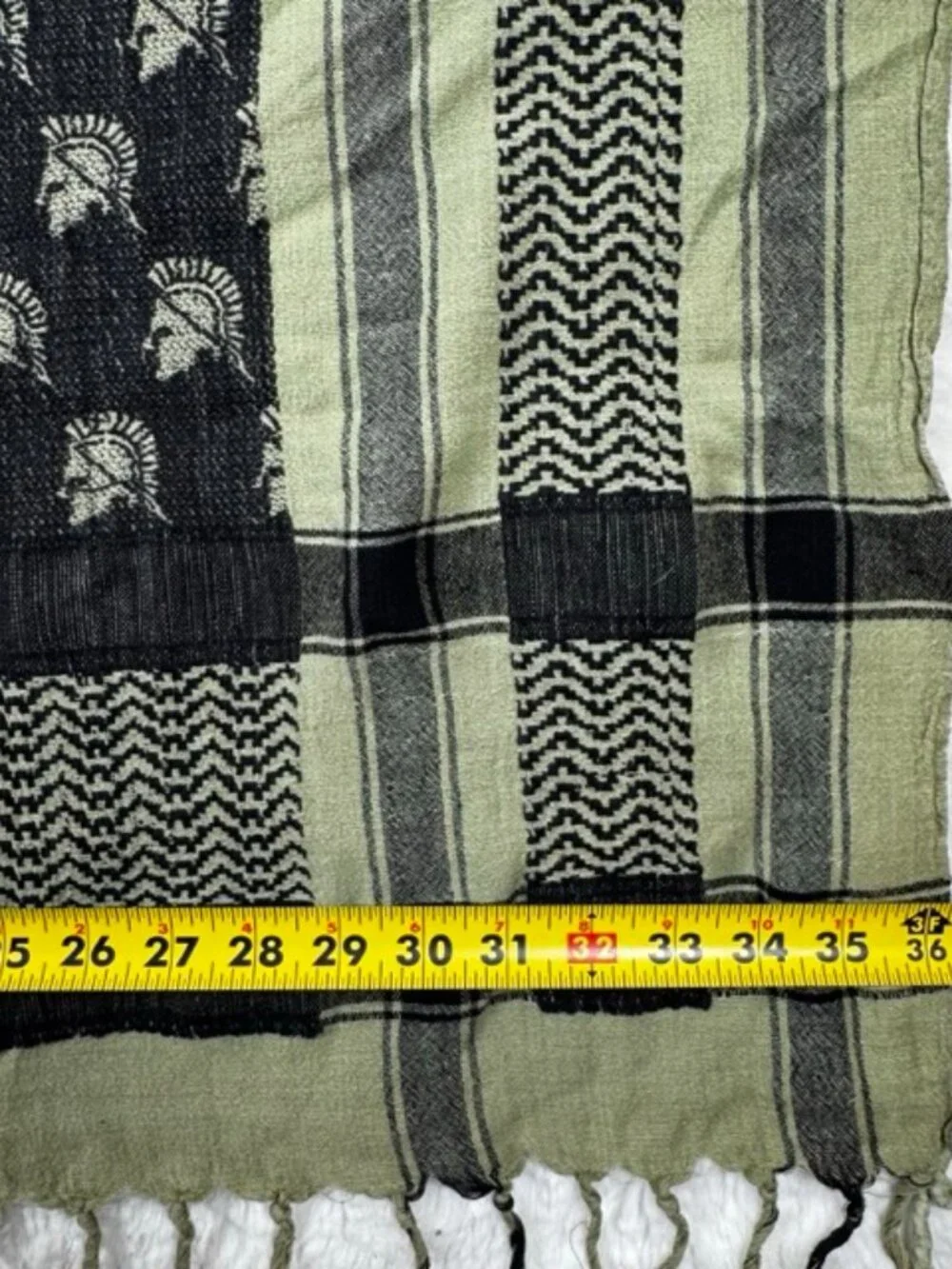 Skull Shemagh Tactical Cotton Scarf Desert Keffiyeh Wrap Green Black Unisex